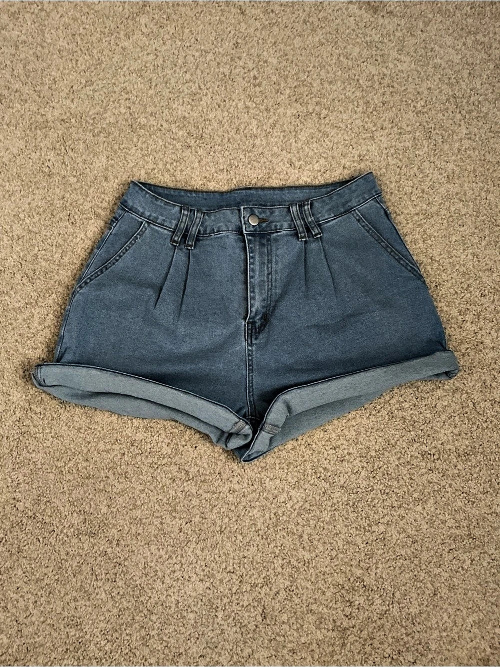 Women's Blue Denim Jean High Waist Shorts Like New